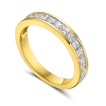 1.0 CT. TW Princess-Cut Diamond Anniversary Band in 10K Gold