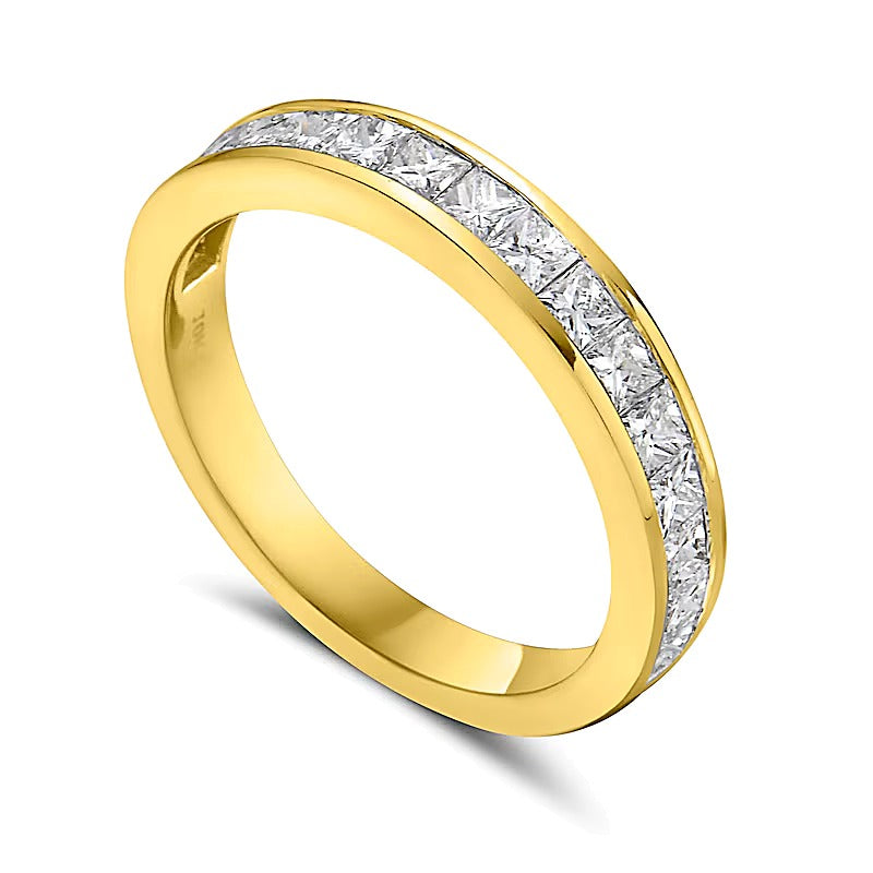 1.0 CT. TW Princess-Cut Diamond Anniversary Band in 10K Gold