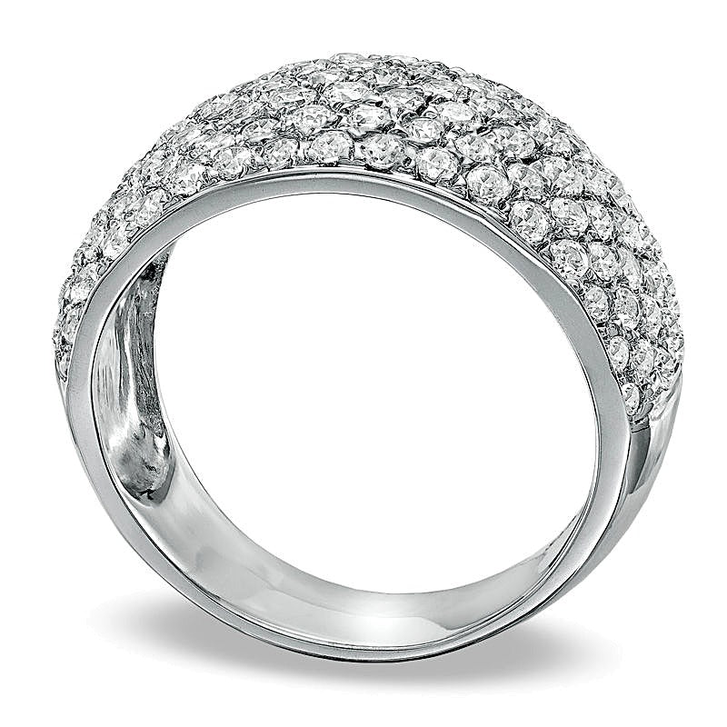 2.0 CT. TW Diamond Multi-Row Band in 10K White Gold