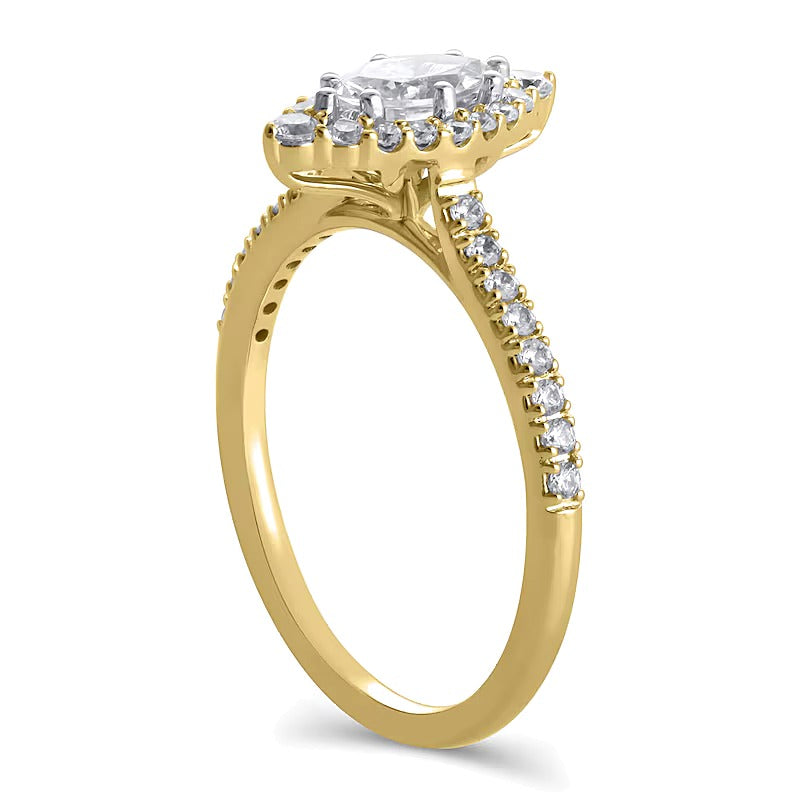 0.63 CT. TW Marquise Diamond Frame Engagement Ring in 10K Gold