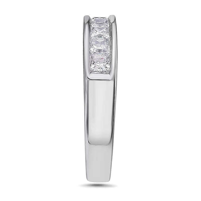1.0 CT. TW Princess-Cut Diamond Nine Stone Wedding Band in 14K White Gold (H/VS2)