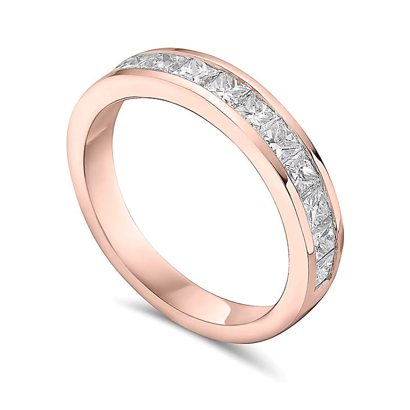 1.0 CT. TW Princess-Cut Diamond Eleven Stone Anniversary Band in 10K Rose Gold