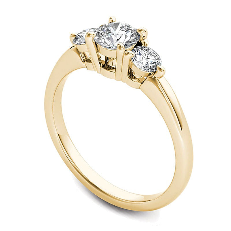 0.75 CT. TW Diamond Three Stone Engagement Ring in 14K Gold