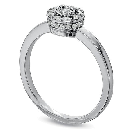 0.25 CT. TW Multi-Diamond Frame Ring in 10K White Gold