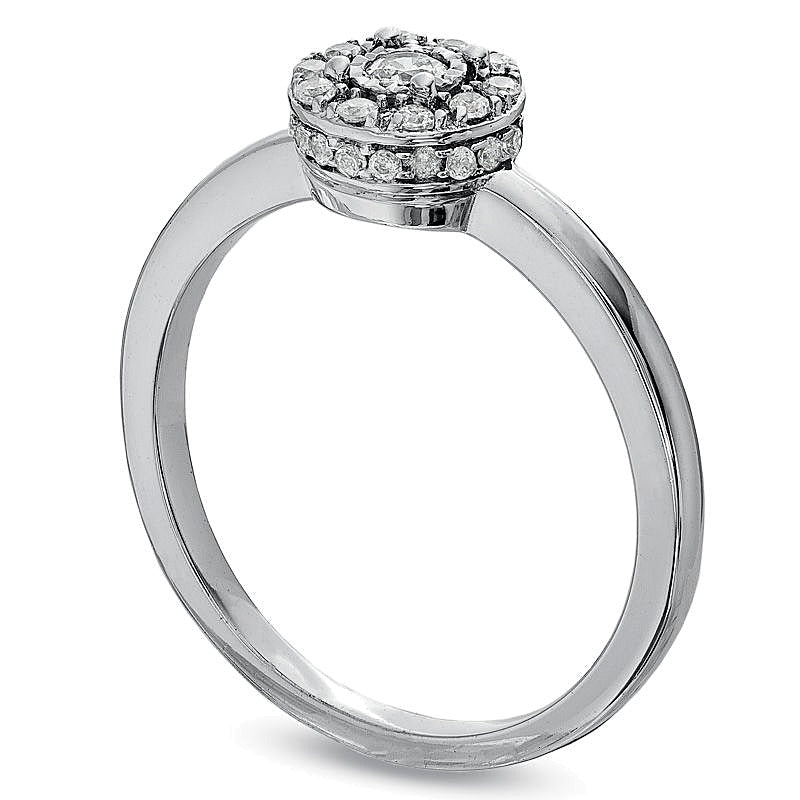 0.25 CT. TW Multi-Diamond Frame Ring in 10K White Gold