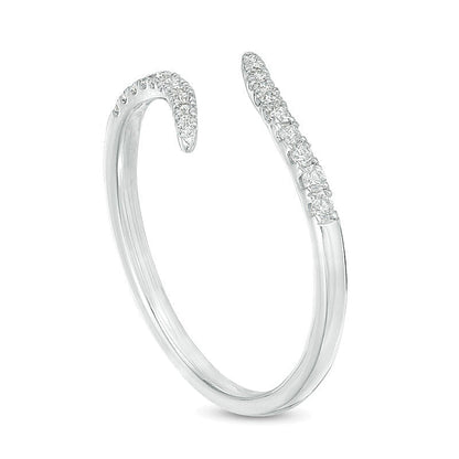 0.2 CT. TW Diamond Bypass Wrap Ring in 10K White Gold