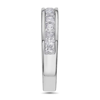 1.5 CT. TW Princess-Cut Diamond Wedding Band in 14K White Gold (I/SI2)
