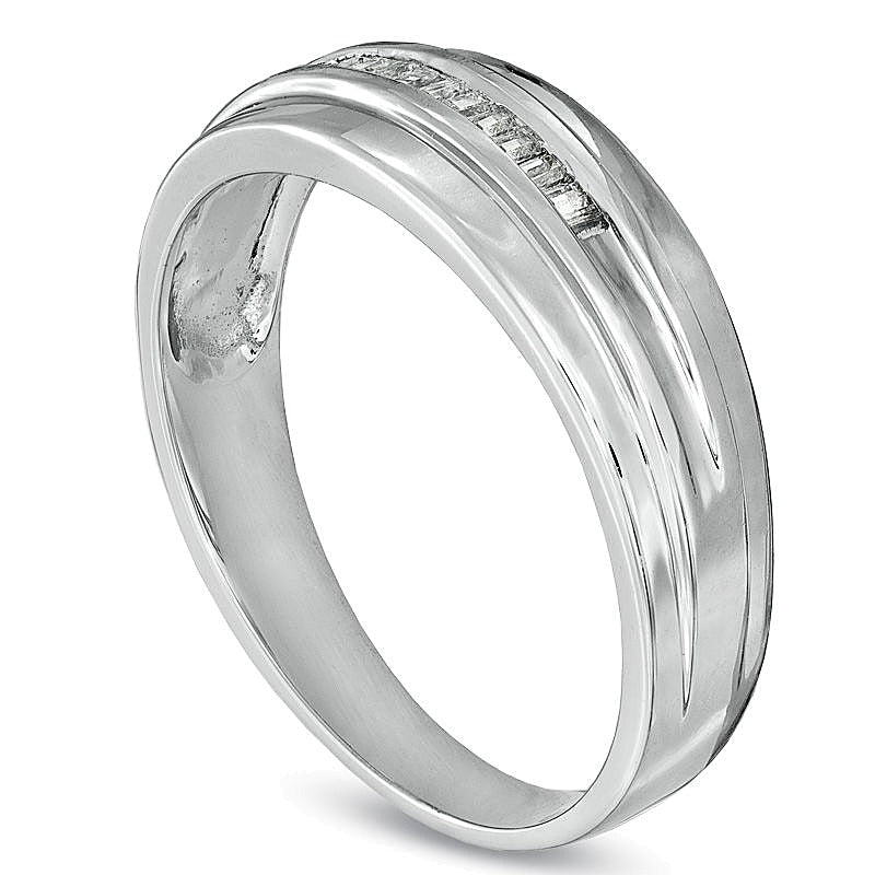 0.17 CT. TW Baguette Diamond Wedding Band in 10K White Gold