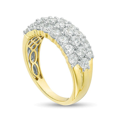 2.0 CT. TW Diamond Multi-Row Band in 18K Gold