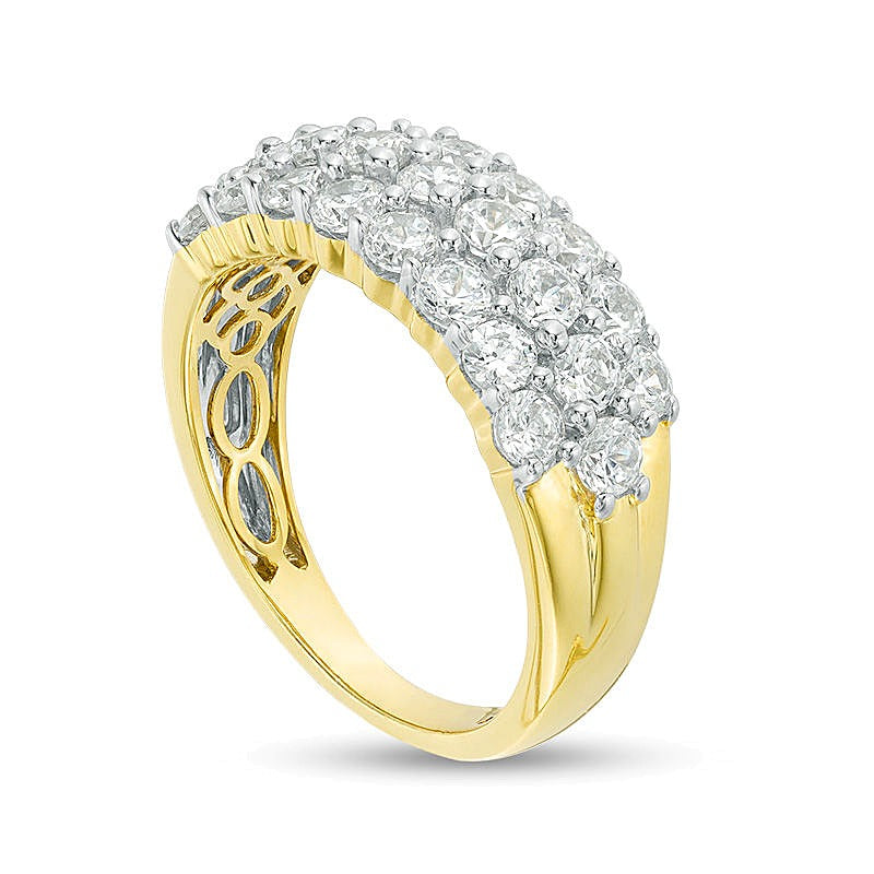 2.0 CT. TW Diamond Multi-Row Band in 18K Gold