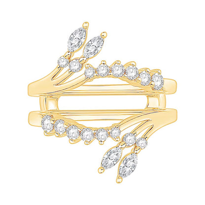 0.63 CT. TW Marquise and Round Lab-Grown Diamond Solitaire Enhancer in 14K Gold (F/VS2)