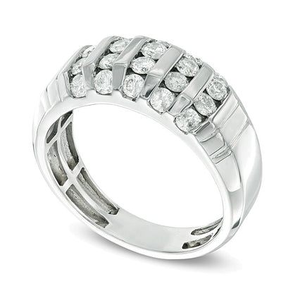 1.0 CT. TW Diamond Dome Anniversary Band in 10K White Gold