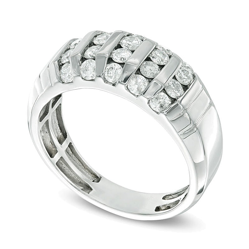 1.0 CT. TW Diamond Dome Anniversary Band in 10K White Gold