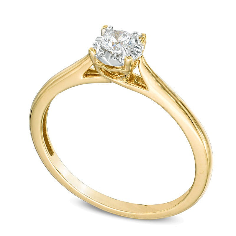 0.2 CT. Diamond Solitaire Engagement Ring in 10K Gold