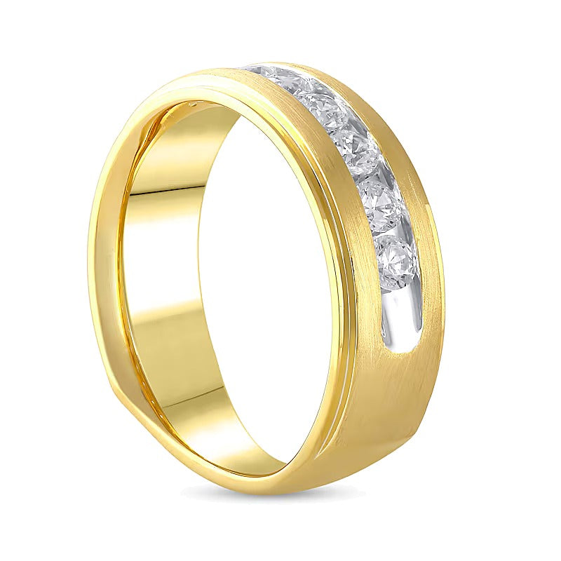 1.0 CT. TW Diamond Ten Stone Wedding Band in 10K Gold