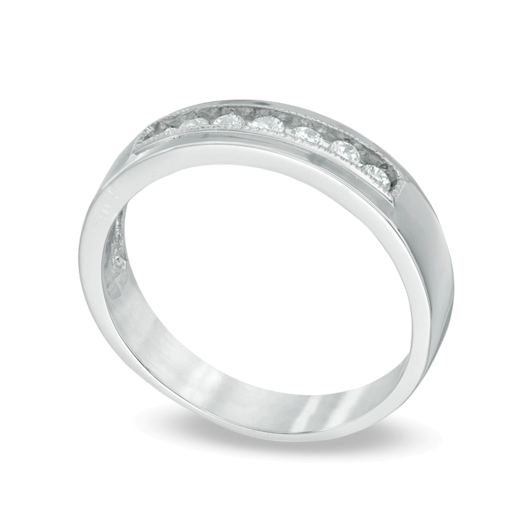 0.25 CT. TW Diamond Wedding Band in 10K White Gold