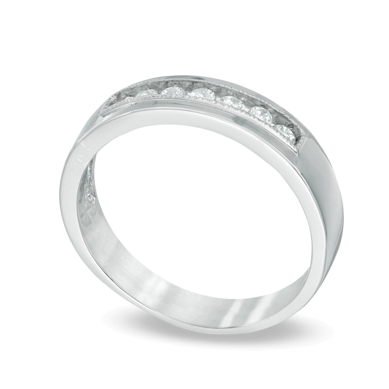 0.25 CT. TW Diamond Wedding Band in 10K White Gold