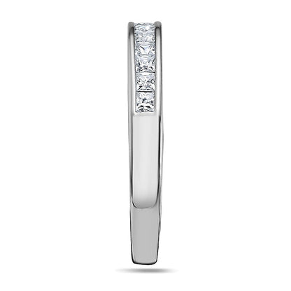 0.5 CT. TW Princess-Cut Diamond Wedding Band in Platinum (I/SI2)