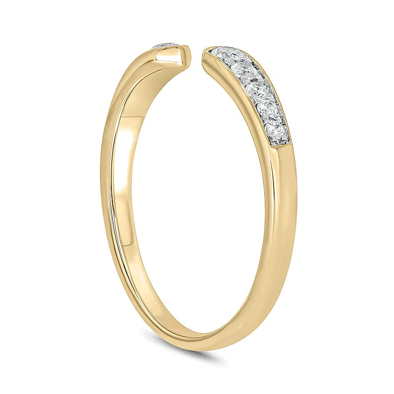 0.2 CT. TW Diamond Graduated Open Shank Stackable Band in 10K Gold