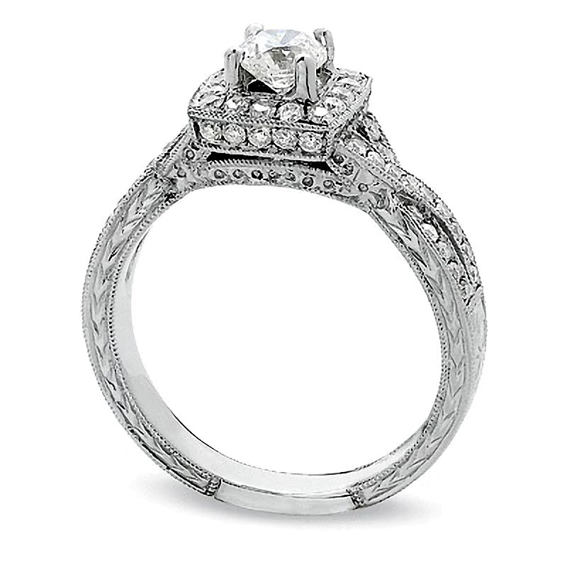 0.88 CT. TW Diamond Twist Ring in 14K White Gold