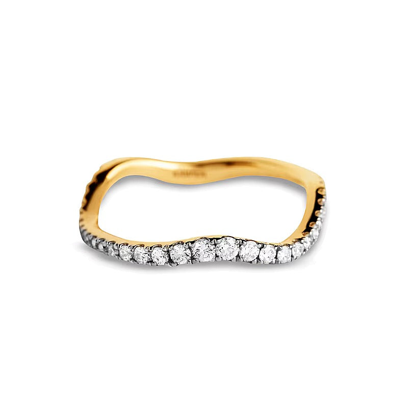 PDPAOLAâ¢ at Zales 0.5 CT. TW Lab-Grown Diamond Wavy Ring in 18K Gold