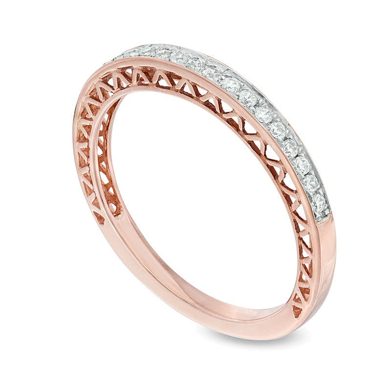0.17 CT. TW Diamond Anniversary Band in 10K Rose Gold