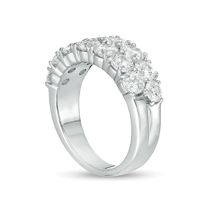 4.0 CT. TW Diamond Double Row Anniversary Band in 10K White Gold