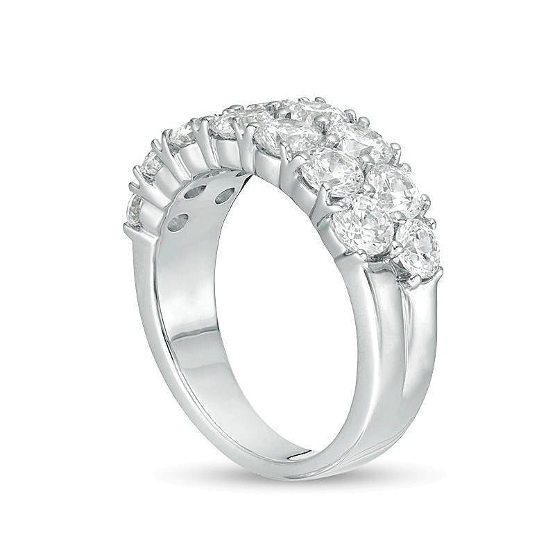 4.0 CT. TW Diamond Double Row Anniversary Band in 10K White Gold