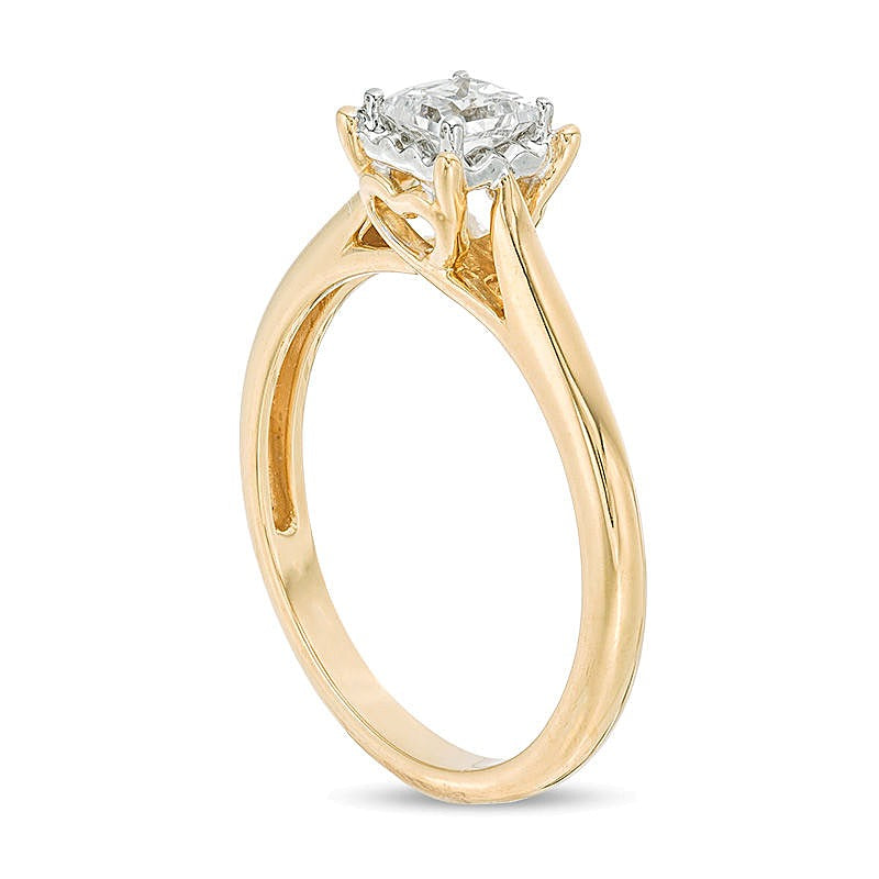 0.38 CT. Princess-Cut Diamond Solitaire Engagement Ring in 10K Gold