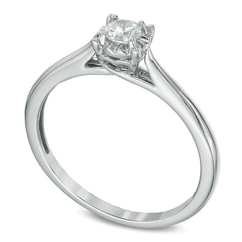 0.2 CT. Diamond Solitaire Engagement Ring in 10K White Gold