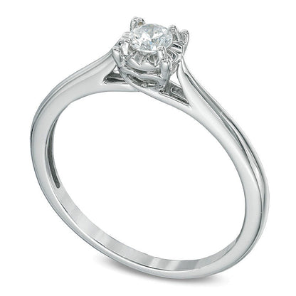 0.2 CT. Diamond Solitaire Engagement Ring in 10K White Gold