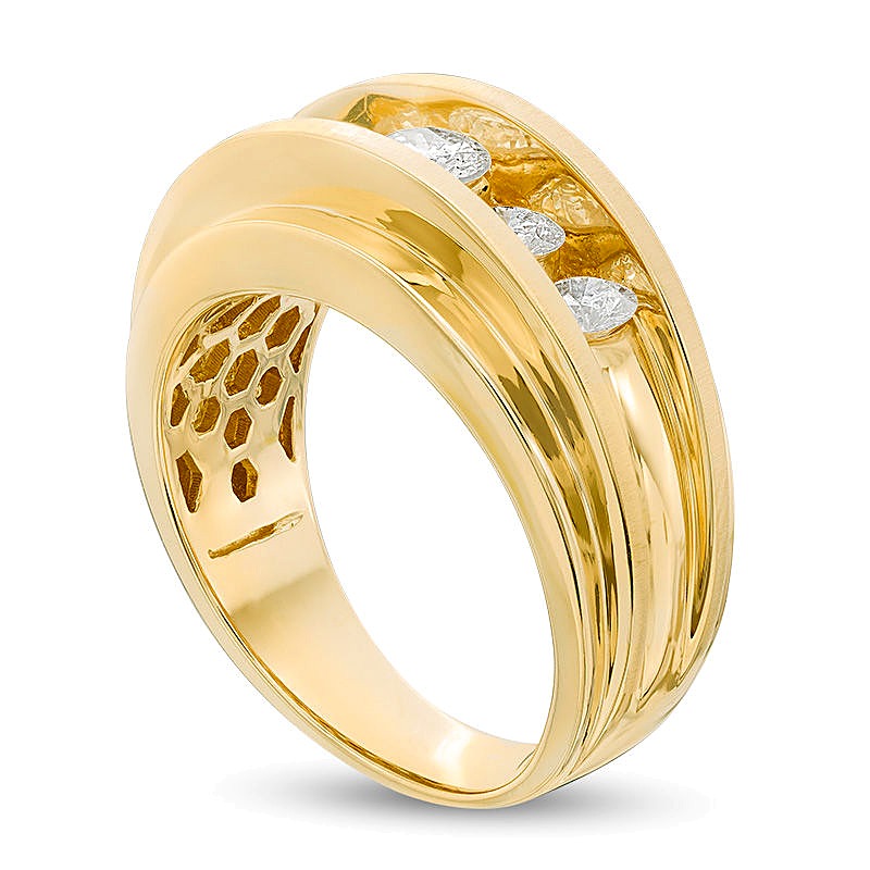 1.5 CT. TW Diamond Five Stone Wedding Band in 14K Gold