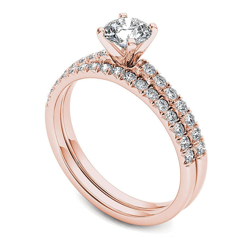 1.0 CT. TW Diamond Bridal Set in 14K Rose Gold