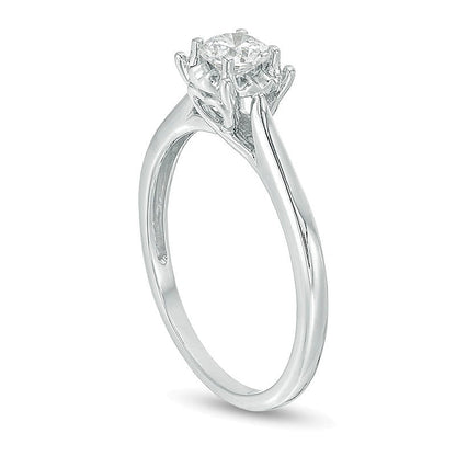 0.38 CT. Diamond Solitaire Engagement Ring in 10K White Gold