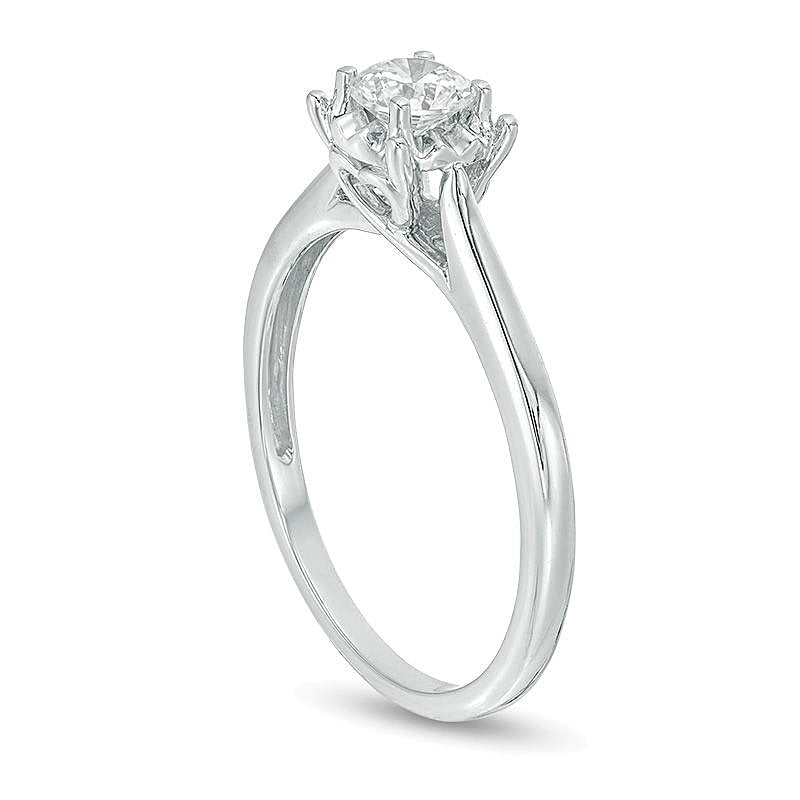 0.38 CT. Diamond Solitaire Engagement Ring in 10K White Gold