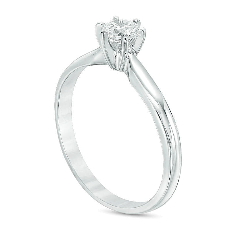 0.25 CT. Diamond Solitaire Engagement Ring in 14K White Gold (I/I2)