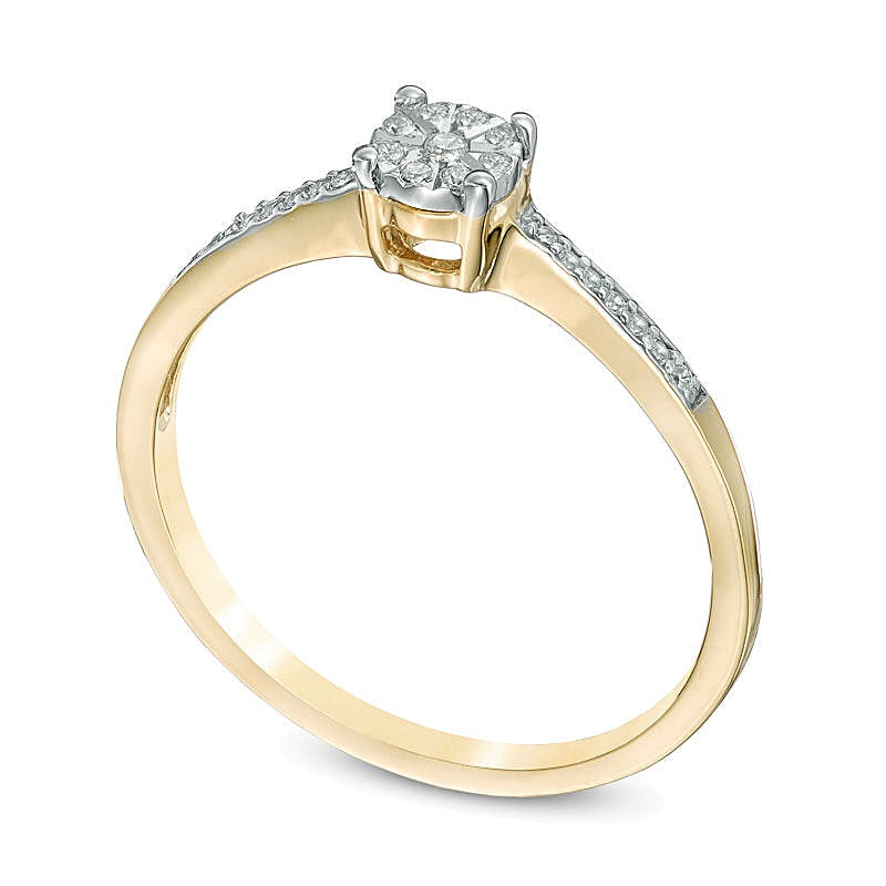 0.07 CT. TW Multi-Diamond Promise Ring in 10K Gold