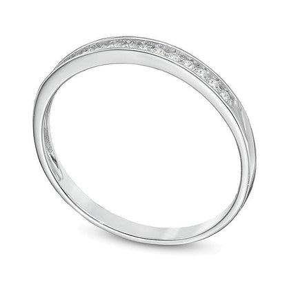 0.1 CT. TW Diamond Anniversary Band in 10K White Gold