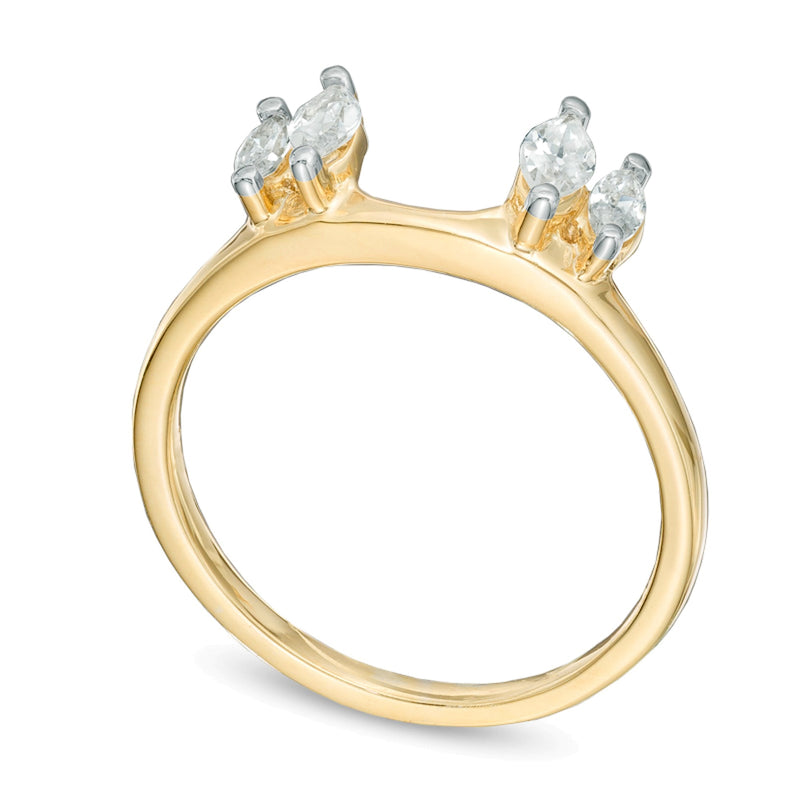 0.5 CT. CT. T.W. Marquise Diamond Solitaire Enhancer in 10K Gold