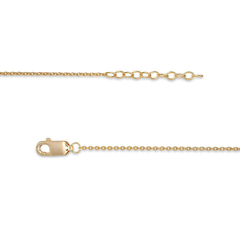 6.0mm Lab-Created Emerald and White Sapphire Accent Anklet in 10K Gold - 10"