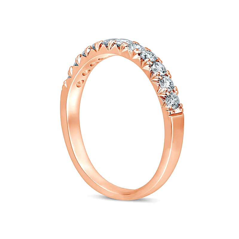 0.5 CT. TW Diamond Eleven Stone Anniversary Band in 14K Rose Gold