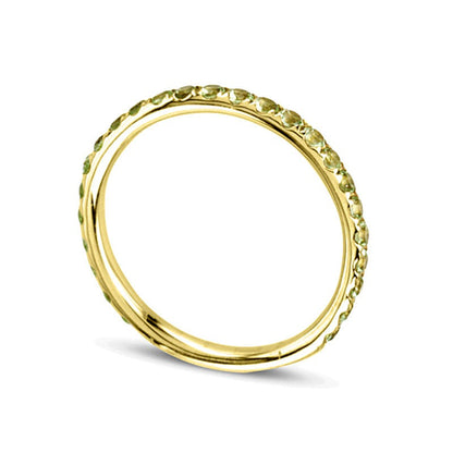 Peridot Eternity Band in 14K Gold