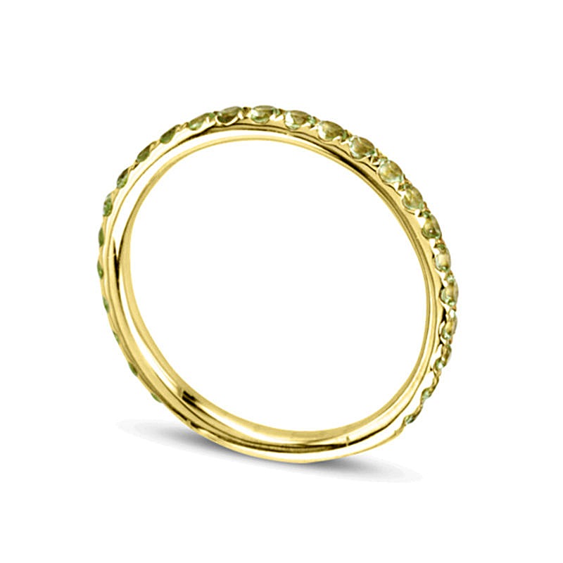 Peridot Eternity Band in 14K Gold