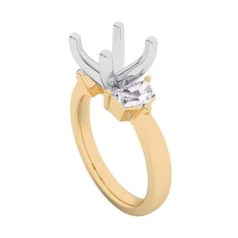 0.63 CT. TW Shield Lab-Grown Diamond Semi Mount in 14K Gold (F/VS2)