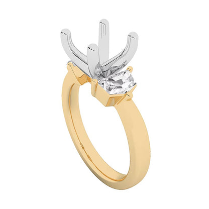 0.63 CT. TW Shield Lab-Grown Diamond Semi Mount in 14K Gold (F/VS2)