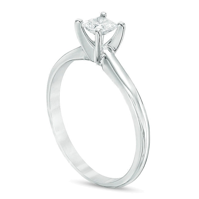 0.33 CT. Princess-Cut Diamond Solitaire Engagement Ring in 14K White Gold (I/I2)