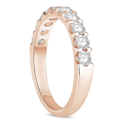0.88 CT. TW Diamond Ten Stone Anniversary Band in 10K Rose Gold