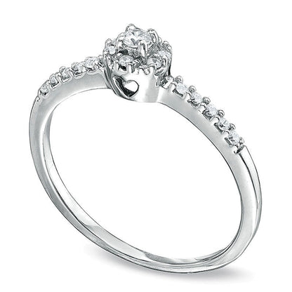 0.17 CT. TW Diamond Promise Ring in 10K White Gold