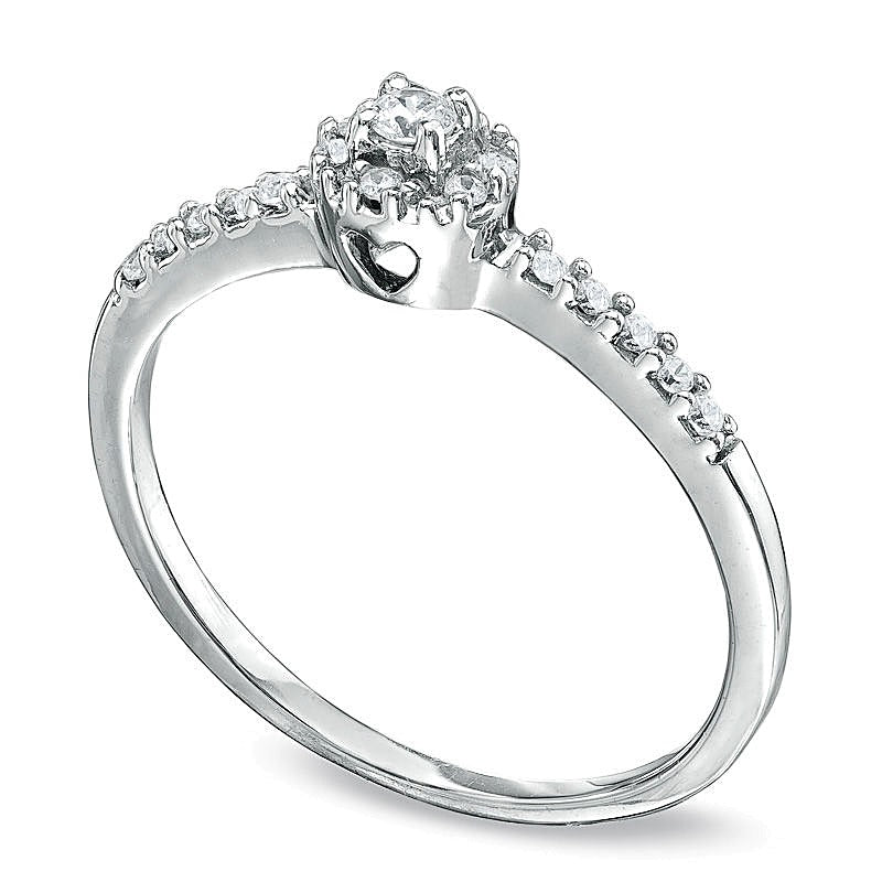 0.17 CT. TW Diamond Promise Ring in 10K White Gold