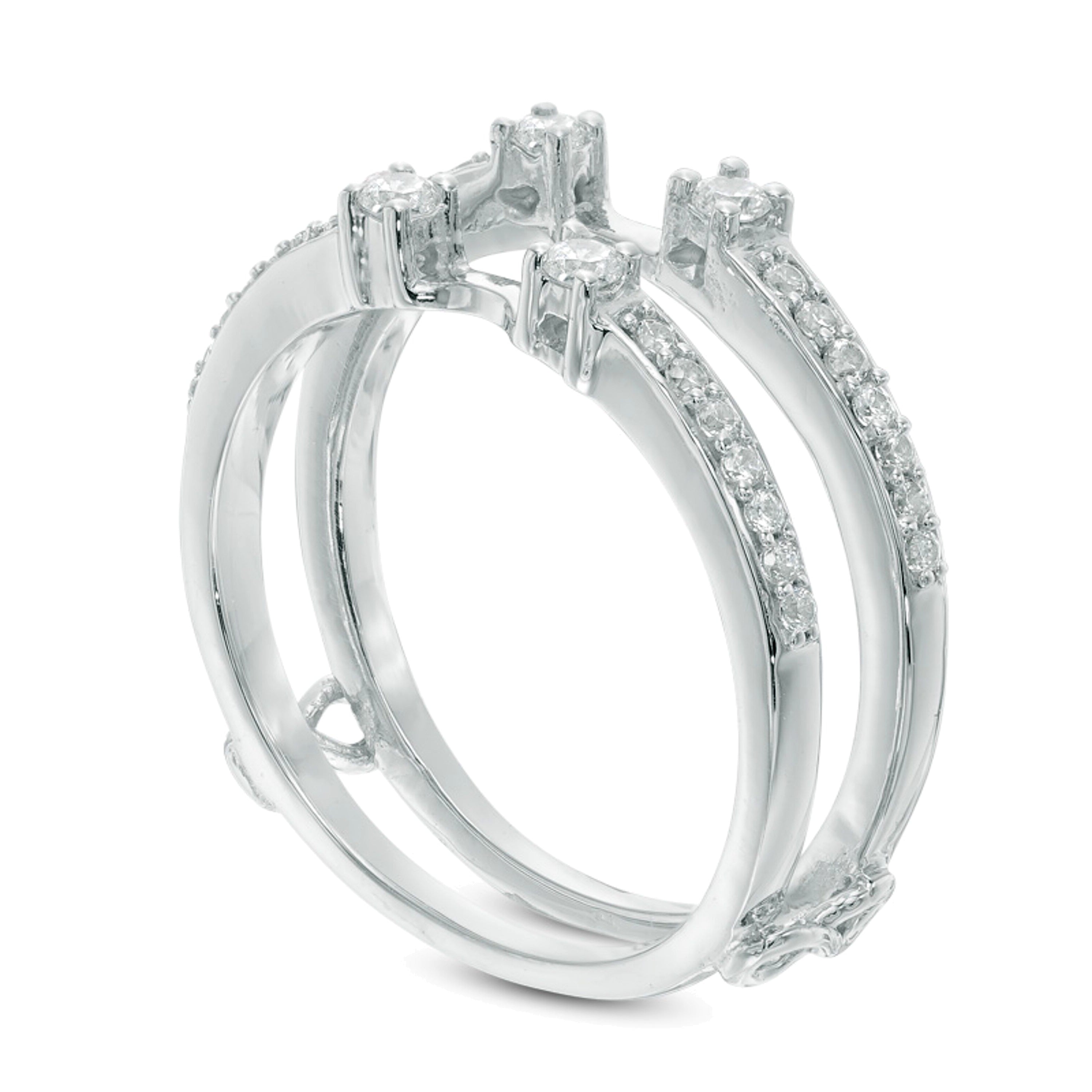 0.33 CT. TW Diamond Solitaire Enhancer in 10K White Gold